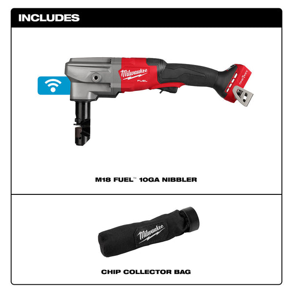 Milwaukee 3476-20 M18 FUEL 18V 10 Gauge Li-Ion Cordless Nibbler - Bare Tool