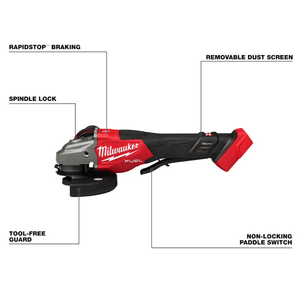 Milwaukee 3670-20 M18 FUEL 6 Inch Paddle Grinder and 2880-20 Grinder