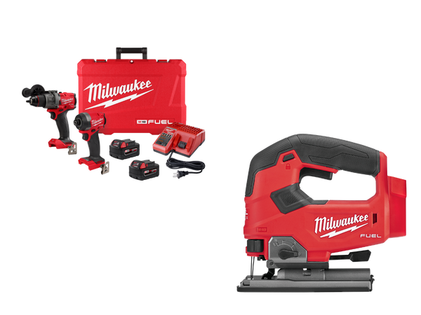Milwaukee 3697-22JIG M18 FUEL 18V Cordless 2-Tool Combo Kit w/ M18 Jig Saw
