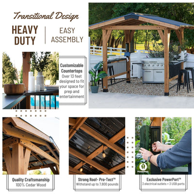 Granada Grill Gazebo with Outdoor Bar
