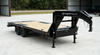 8.5×25 Gooseneck Flatbed Equipment Trailer – Tandem Dual Axle Black – CARGOTRAILER