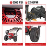 Simpson PS61014 Gas Pressure Washer 3500 PSI 2.5 GPM with Honda GX200 Engine New