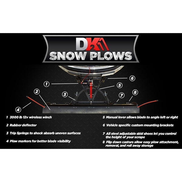 Detail K2 Rampage II – 82 x 19 Custom Mount Snow Plow Kit – RAMP8219