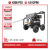 Simpson Super Pro Roll-Cage Gas Pressure Washer 4200 PSI 4 GPM with Honda GX390 Engine New