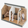 Sweaty Yeti Sauna Plus 6-8 Person Outdoor Sauna & Barrel Cold Plunge Cabin 8 x 17 ft