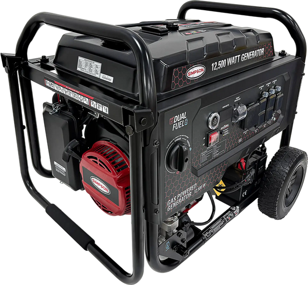 Simpson SF1012 Generator 10,000/12,500W Dual Fuel Gas Propane Electric Start CO Sensor New