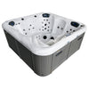 Sol 72 Outdoor™ Brophy 6 – Person 67 – Jet Acrylic Square Hot Tub with Ozonator in Dark Gray