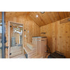 Sweaty Yeti Sauna Plus 6-8 Person Outdoor Sauna & Barrel Cold Plunge Cabin 8 x 17 ft