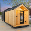 Sweaty Yeti Sauna Plus 6-8 Person Outdoor Sauna & Barrel Cold Plunge Cabin 8 x 17 ft
