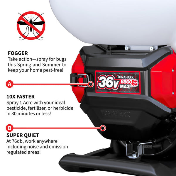 Tomahawk Power eTMD14 36V 4 Gallon Battery Powered Mosquito Fogger Sprayer