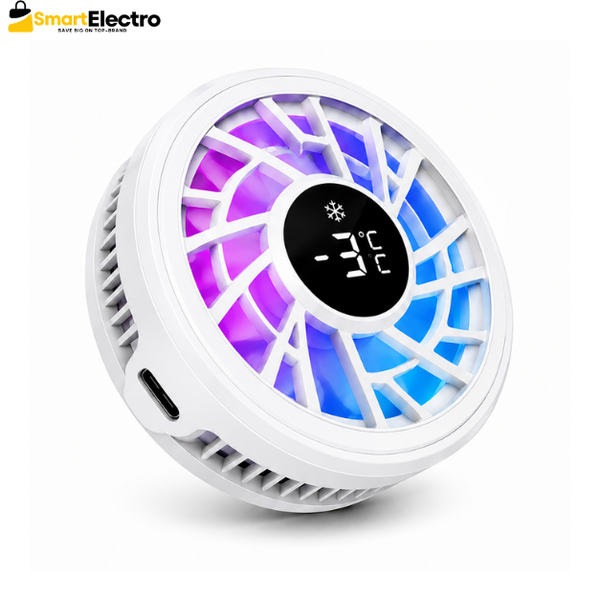 Magnetic Phone Cooler with Digital Temperature Display RGB Cooling Fan
