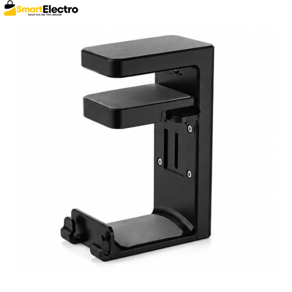 2-in-1 Gaming Headset Stand – Adjustable Rotating Desk Holder