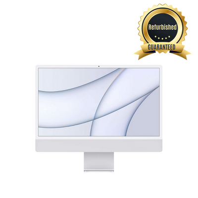 Apple iMac 24 Inch - M1 Chip with 8-Core CPU 8-Core GPU 512GB SSD - 8GB Unified RAM Silver - Refurbished (1 Year Warranty)