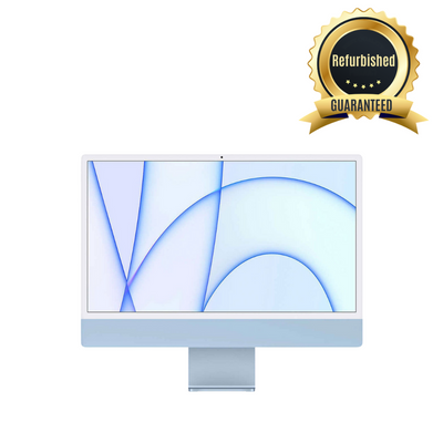 Apple iMac 24 Inch - M1 Chip - 8-Core CPU - 7-Core GPU - 8GB RAM - 256GB SSD - Blue - Refurbished (1 Year Warranty)