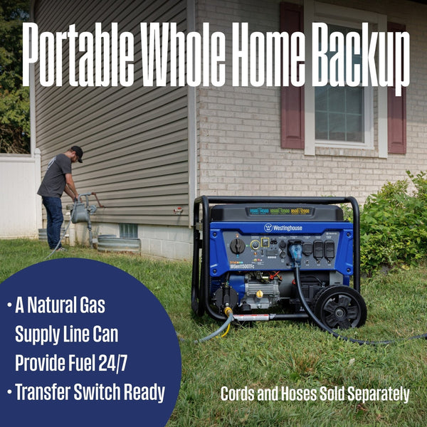 Westinghouse WGen11500TFc Tri-Fuel Portable Generator 11500W