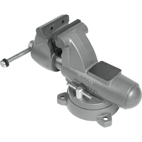 Wilton 28828 6" Combo Pipe/Bench Jaw Round Channel Vise w/ Swivel Base