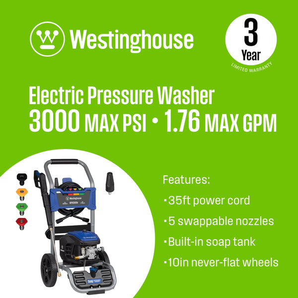 WPX3000eM Electric Pressure Washer Kit
