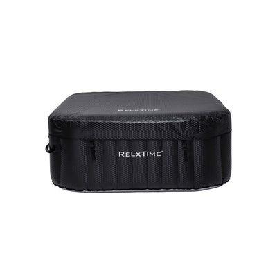 ZACHVO 120 Volt 3 – Person 120 – Jet Square Inflatable Hot Tub in Black