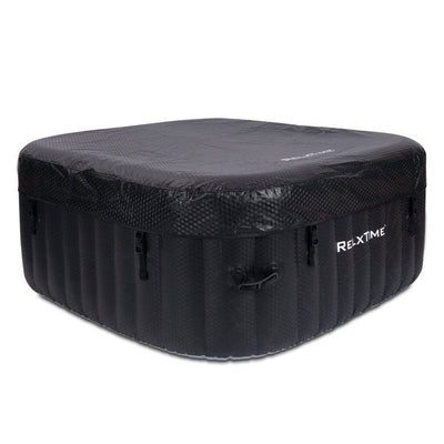 ZACHVO 120 Volt 3 – Person 120 – Jet Square Inflatable Hot Tub in Black