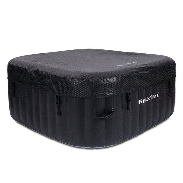 ZACHVO 120 Volt 3 – Person 120 – Jet Square Inflatable Hot Tub in Black