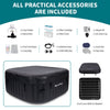 ZACHVO 120 Volt 3 – Person 120 – Jet Square Inflatable Hot Tub in Black