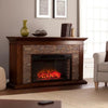 Unbranded Null Ithaca 60 In. W Simulated Stone Electrics Fireplaces