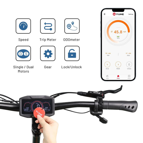 M YUME SCOOTER Y11+ Dual Motors 6000W 50 Miles Long Range and 50 mph Fastests Electric Scooters for Adults