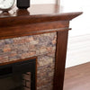Unbranded Null Ithaca 60 In. W Simulated Stone Electrics Fireplaces