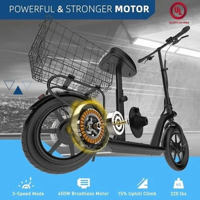 Hiboy MAX Pro Electric Scooter, 46.6 Mi Long Range, 22 MPH Power by 650W MAX Motor, 11” Pneumatic Tires, Split Hub Design, Dual Suspensions, 265lbs MAX Load, Commuting Electric Scooters for Adults