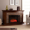 Unbranded Null Ithaca 60 In. W Simulated Stone Electrics Fireplaces