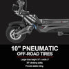 NANROBOT Electric Scooter Adults 50mph Dual Motor Electric Scooter with Suspension 80Miles Range Fast Sports Escooters Folding 10″ Off Road Tires 330LBS Max Loads Complies with UL2272 Certification