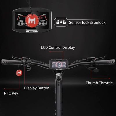 M YUME SCOOTER Hawk Dual Motor Electrics Scooters for Adults 2400W 43MPH 43Miles Long Rang E-Scooters