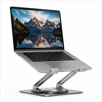 Adjustable Laptop Stand, 360° Rotating & Foldable Notebook Holder for 9.7–17.3 Inch Laptops