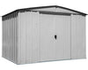 Arrow 10×8 Classic Steel Storage Shed Kit – Flute Gray