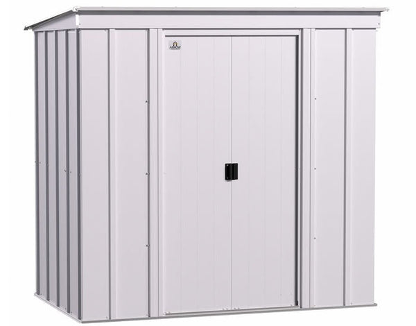 Arrow 6×4 Classic Steel Storage Shed Kit – Flute Gray