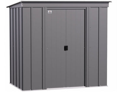 Arrow 6×4 Classic Steel Storage Shed Kit – Charcoal