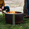 X Series 28 Inch Round Cortens Steels Wood-Burning Fire Pit in Stainless Steel by Breeo