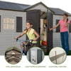 Lifetime Storage Shed: lifetime Garden Building Shed – 15′ X 8′ – Gray