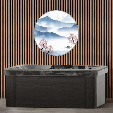 Anyi 110 Volt 1 – Person Solid Wood Rectangle Hot Tub