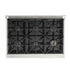 Kucht - 36" Dual Fuel Range for NG, 5.2 cu. ft., SS/Green Door, Sealed Burners, Convection Oven - Green