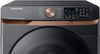 Samsung - 5.0 Cu. Ft. High-Efficiency Stackable Smart Front Load Washer with Steam and Super Speed Wash - Brushed Black