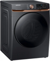 Samsung - 5.0 Cu. Ft. High-Efficiency Stackable Smart Front Load Washer with Steam and Super Speed Wash - Brushed Black