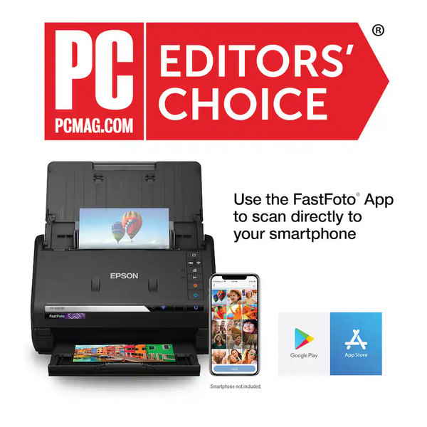 Epson - FastFoto FF-680W Wireless High-speed Photo Scanning System - Black