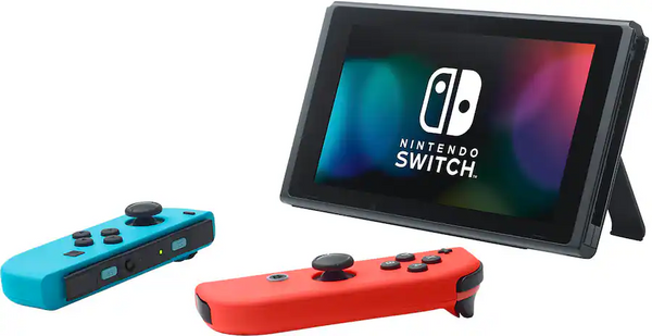 Switch with Neon Blue and Neon Red Joy‑Con