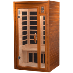 Dynamic SaunaBarcelona 1-2-person Low EMF (Under 8MG) FAR Infrared Sauna (Canadian Hemlock)