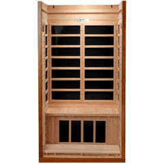Dynamic SaunaBarcelona 1-2-person Low EMF (Under 8MG) FAR Infrared Sauna (Canadian Hemlock)