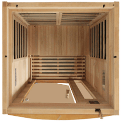 Dynamic SaunaBarcelona 1-2-person Low EMF (Under 8MG) FAR Infrared Sauna (Canadian Hemlock)
