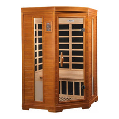 Dynamic SaunaHeming 2-person Corner Low EMF (Under 8MG) FAR Infrared Sauna (Canadian Hemlock)