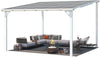Aecojoy 12 ft x 12 ft White Aluminum Pergola with Canopys