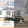 Aecojoy 12 ft x 12 ft White Aluminum Pergola with Canopys